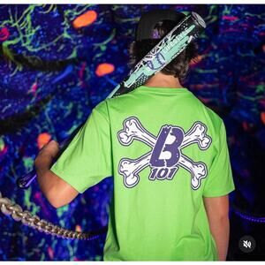 Baseball Lifestyle 101 Green Tee Kids Size S New with Tags cross bones